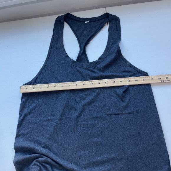 Lululemon Sz 12 Yogi Everyday Tank Racer Back Top Front Pocket Gray LOT OF 2 - Picture 3 of 15